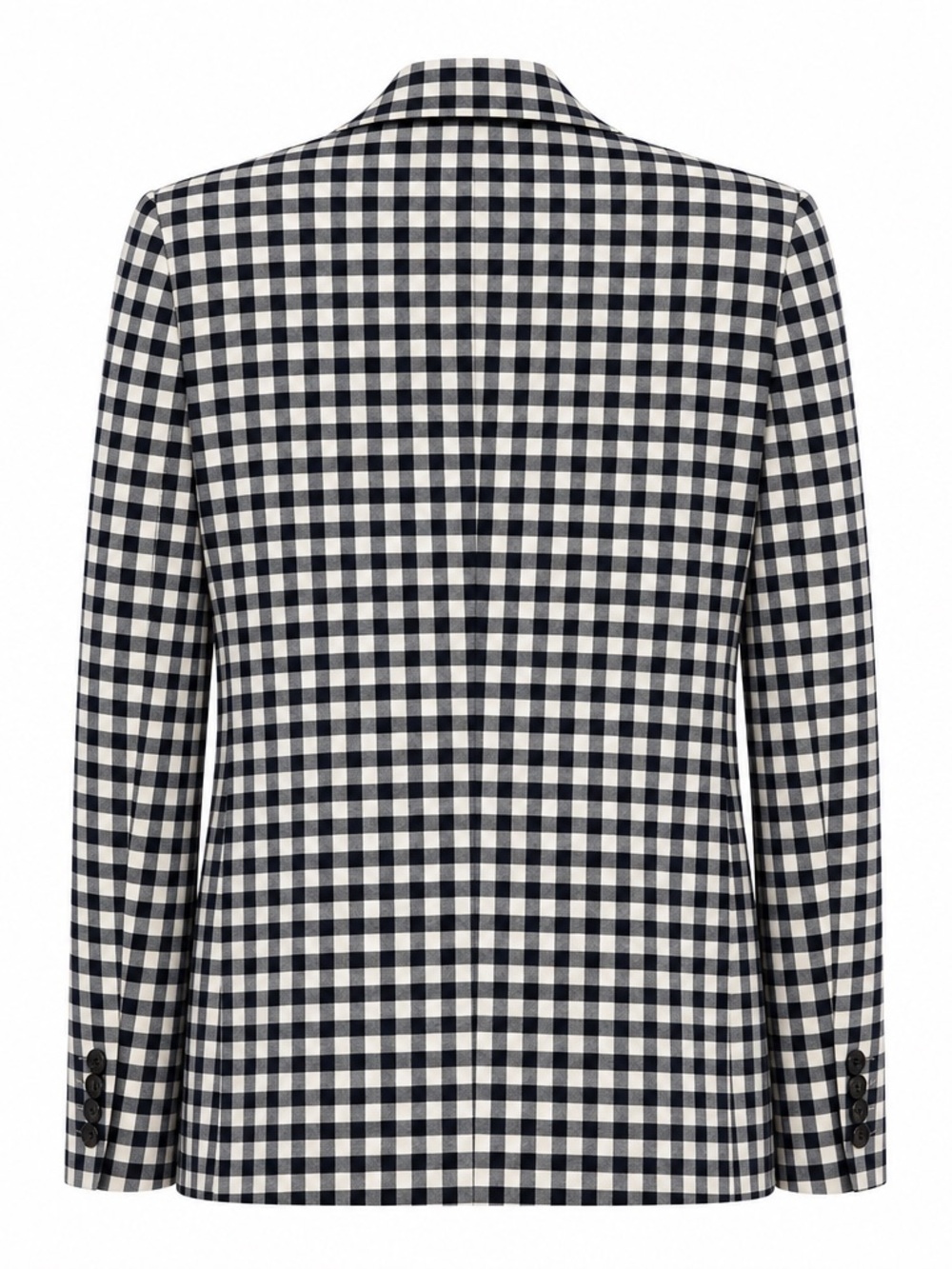 Gorgeous J. Crew Navy Blue and White Gingham Parke Blazer Size 6 - Picture 3 of 7